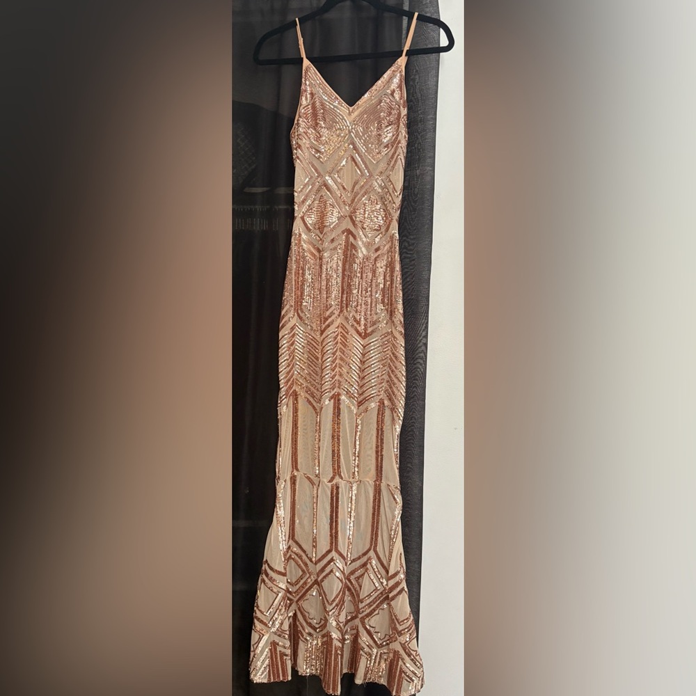 Elegant Sequin Evening Gown